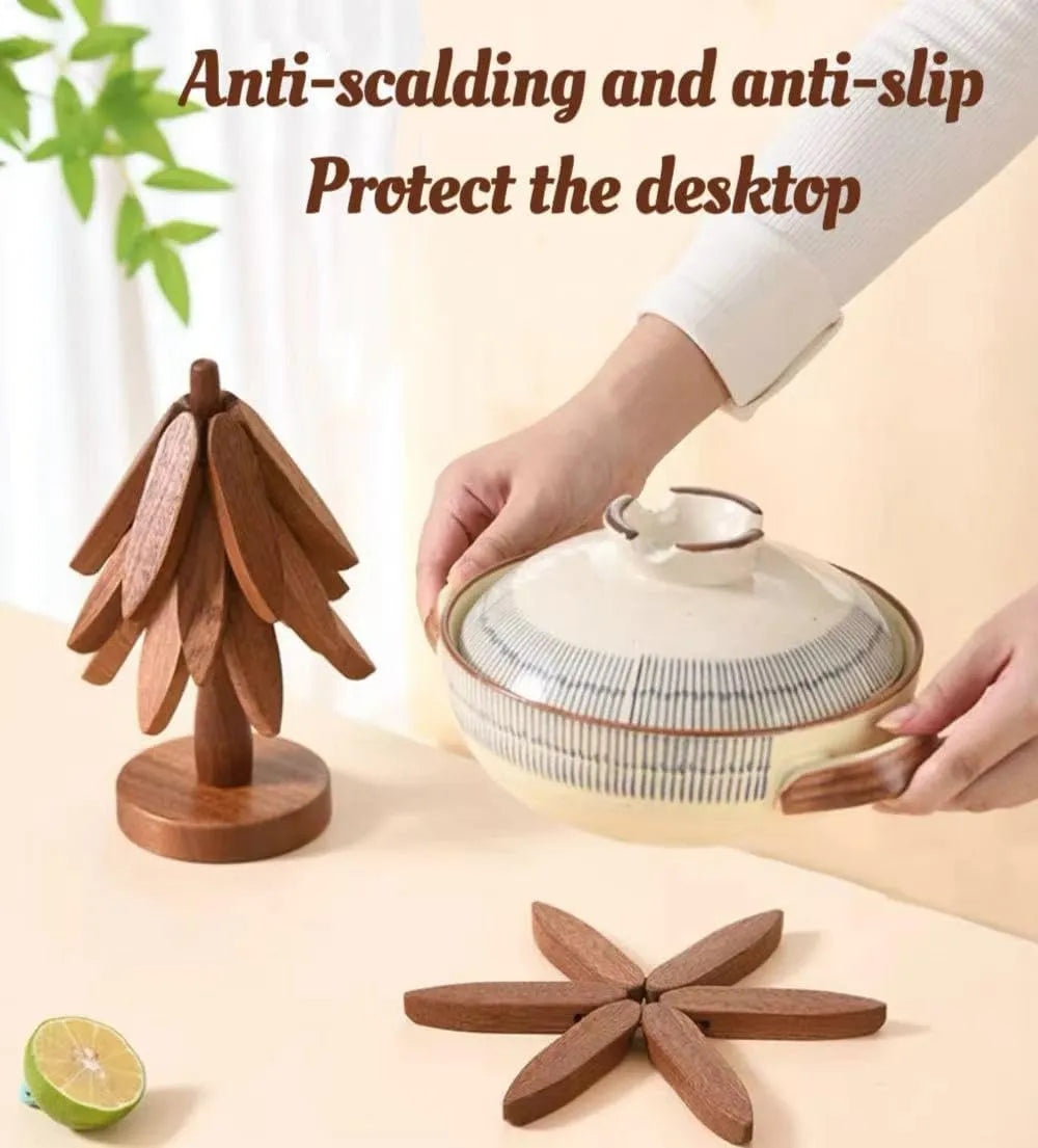 🌲 Evergreen Tree Trivet Set