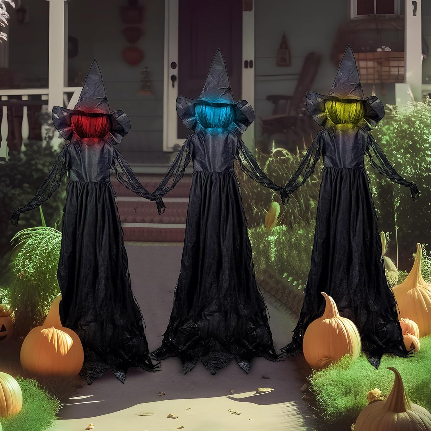 🧙♀️ SpookyGlow™ Halloween Witch Stake with Lights & Sound