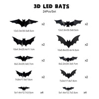 24 Bats + 24 LED Lights
