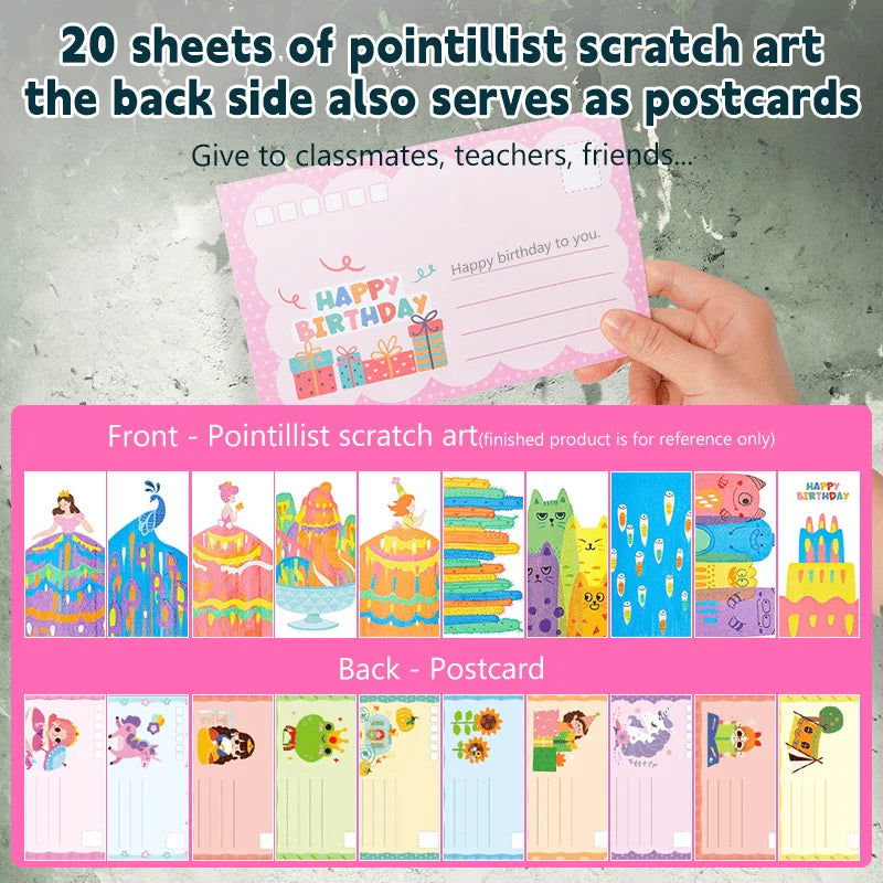 RainbowMagic™ Scratch Art Postcard Set (20 Pcs)