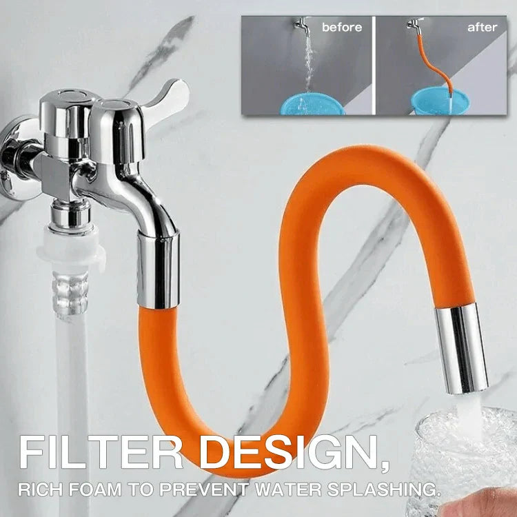 Flexible 360° Faucet Extension – Anti-Splash, Bendable, Universal Fit for Sink
