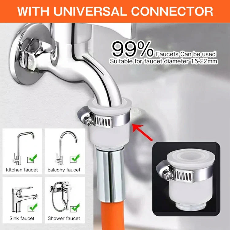 Flexible 360° Faucet Extension – Anti-Splash, Bendable, Universal Fit for Sink