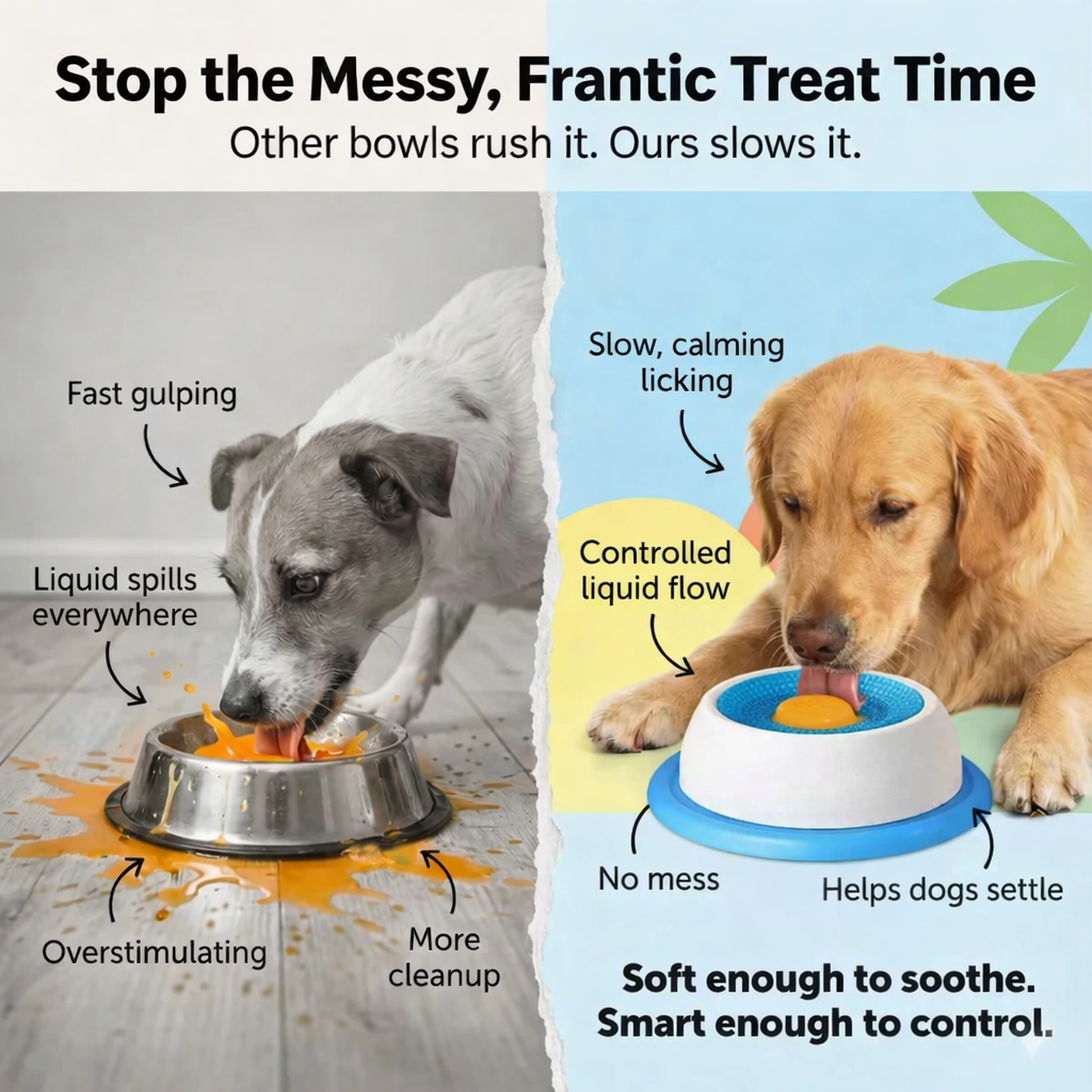 The Dog Bowl That Slows Down Fast Drinking