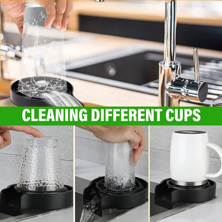 360° Rotating High-Pressure Cup Rinser for Kitchen Sinks - Effortlessly Blasts Away Residue in Seconds