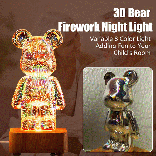 AuroraBear™ 3D Firework Night Light