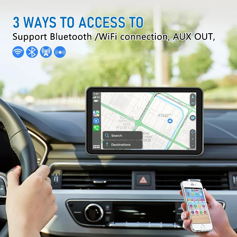 🚗 DriveMate™ 7-Inch Wireless Car Display