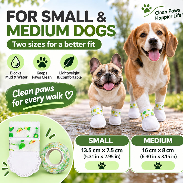 Disposable Waterproof Pet Paw Covers with Adjustable Wrap