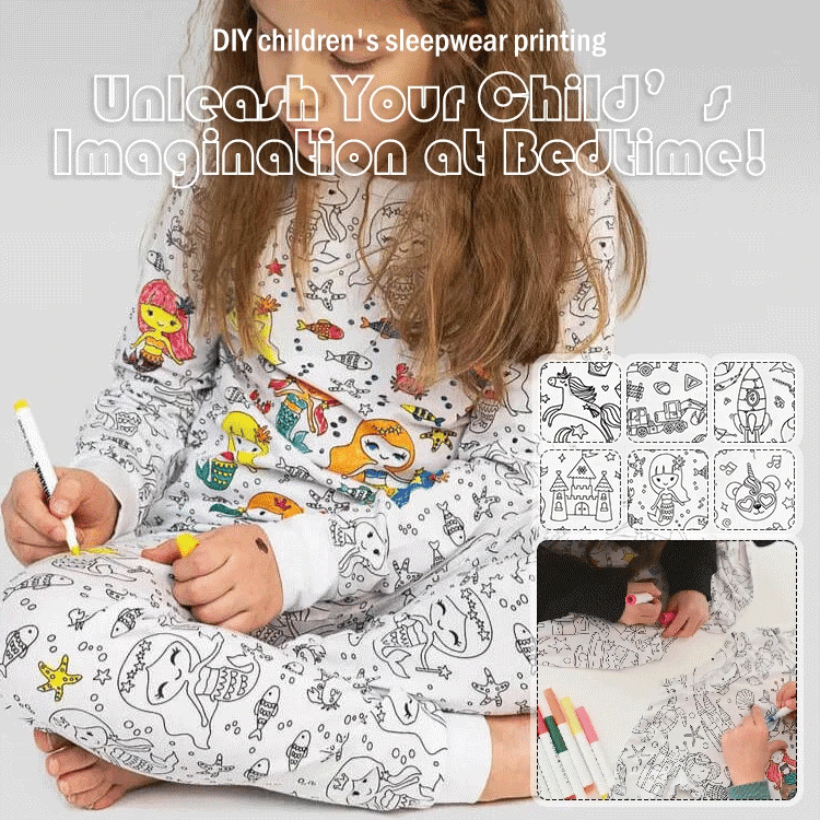 Color-In Pajamas for Kids – Creative DIY Sleepwear