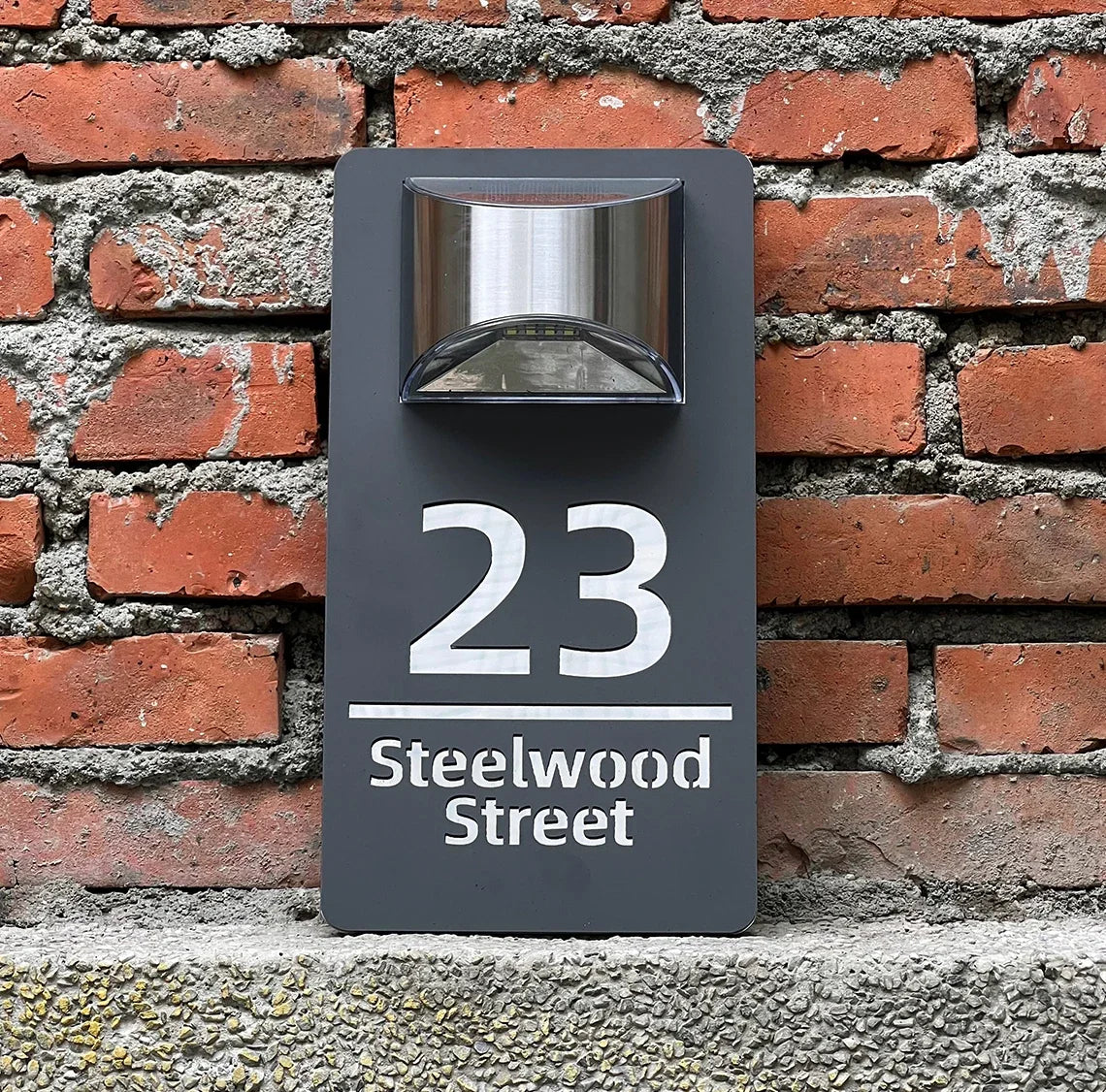 LumiSign™ Personalized Solar Modern House Plaque——Make Your Home Stand Out