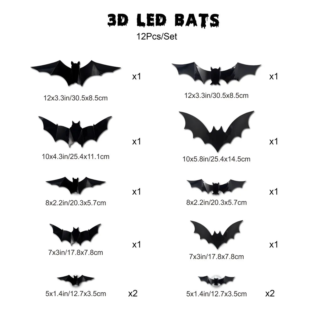 Spooky Glow LED Bat Night Lights
