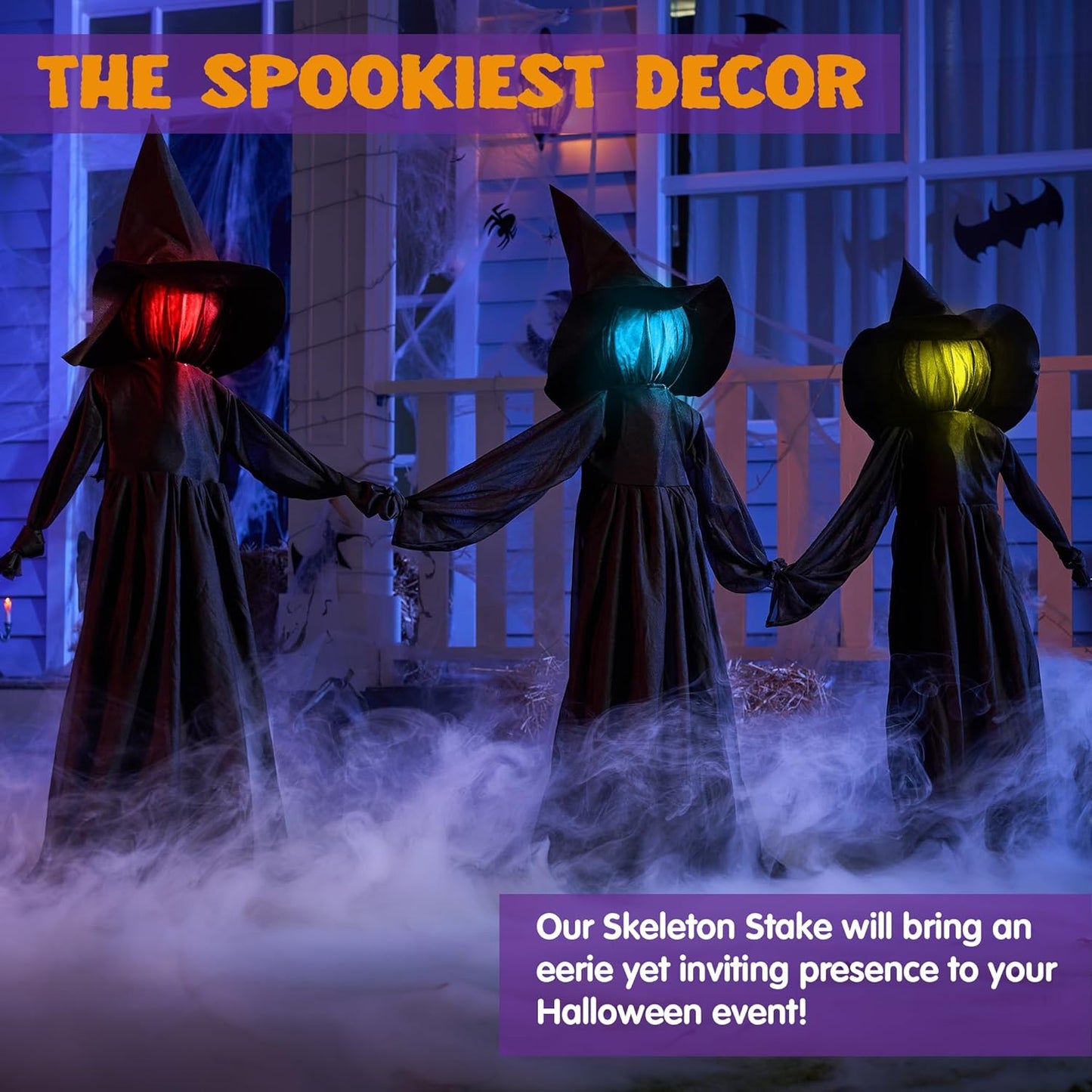 🧙‍♀️ SpookyGlow™ Halloween Witch Stake with Lights & Sound