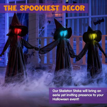 🧙‍♀️ SpookyGlow™ Halloween Witch Stake with Lights & Sound