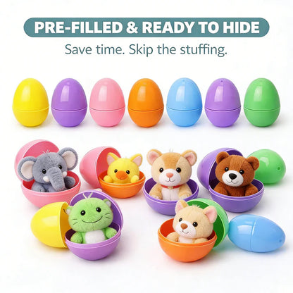 🎁Easter Hot Sale UP TO 70% OFF🎁Prefilled Surprise Easter Eggs with Plush Animal Toys