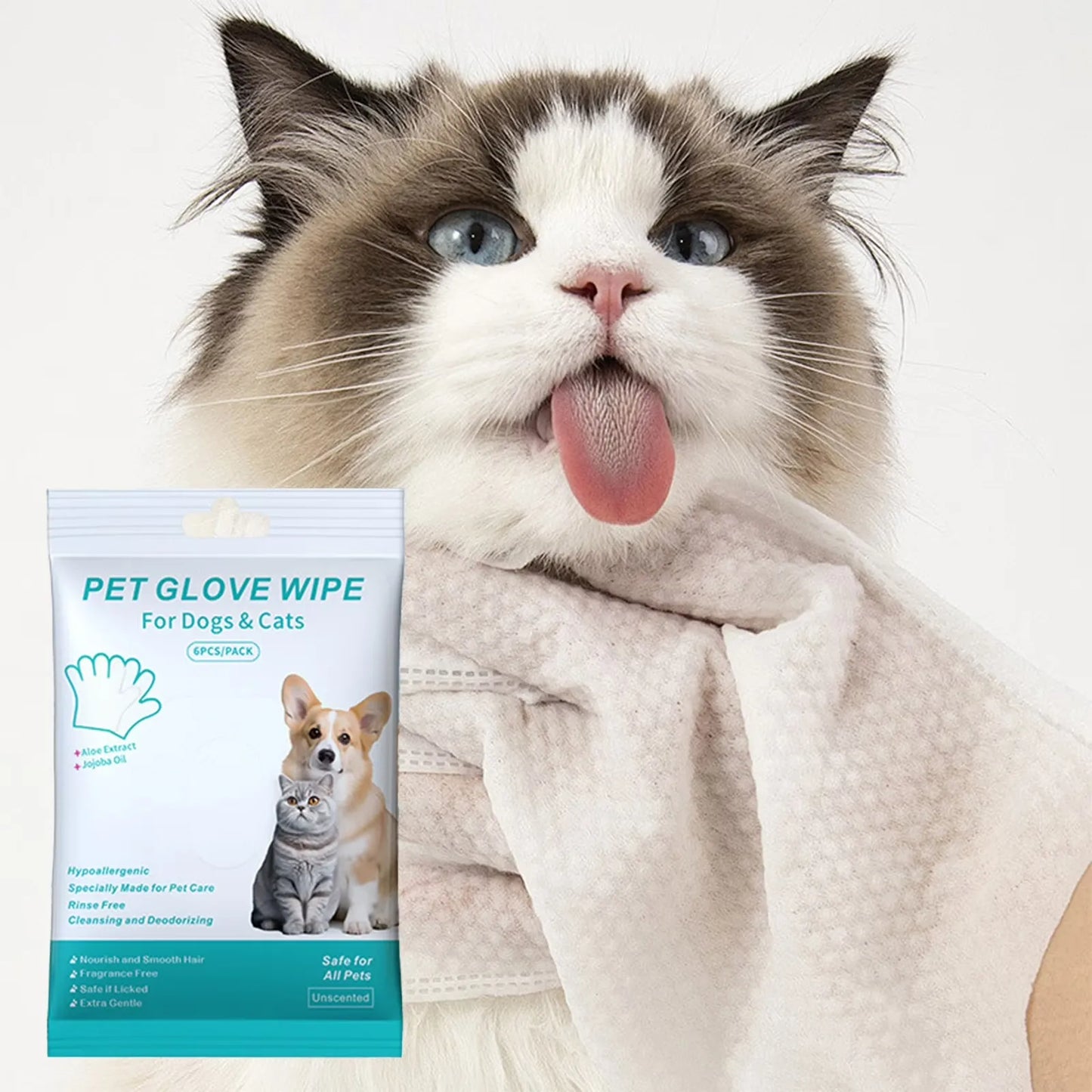 FurPure™ Rinse-Free Pet Care Gloves