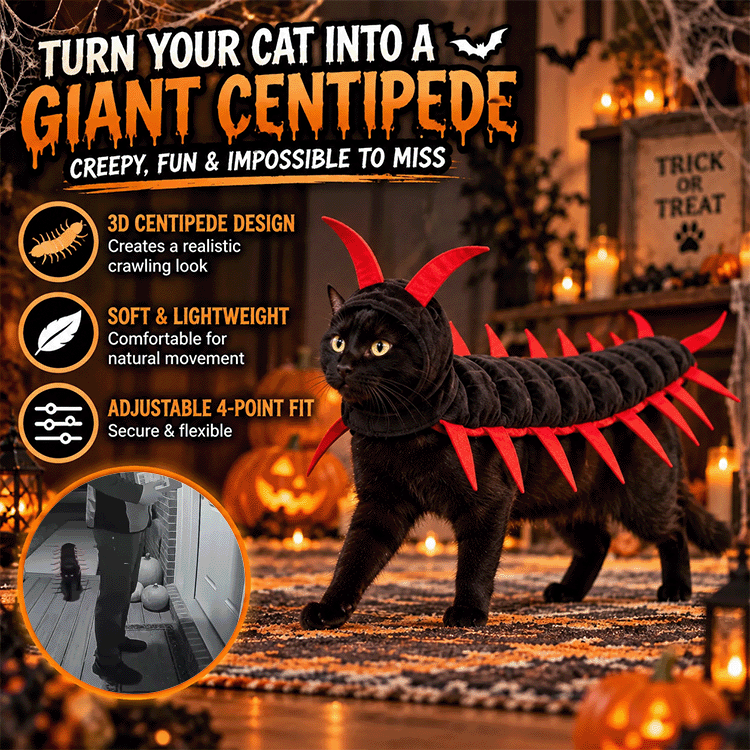 Giant Centipede Halloween Cat Costume