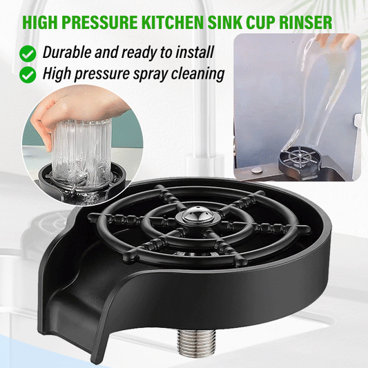 360° Rotating High-Pressure Cup Rinser for Kitchen Sinks - Effortlessly Blasts Away Residue in Seconds