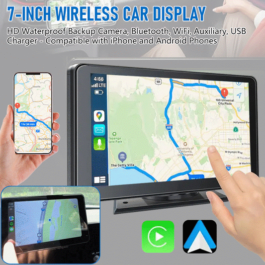 🚗 DriveMate™ 7-Inch Wireless Car Display