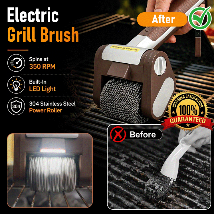 PowerSpin™ Cordless Electric Grill Cleaning Brush with LED Light