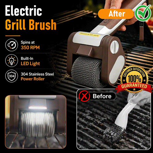 PowerSpin™ Cordless Electric Grill Cleaning Brush with LED Light