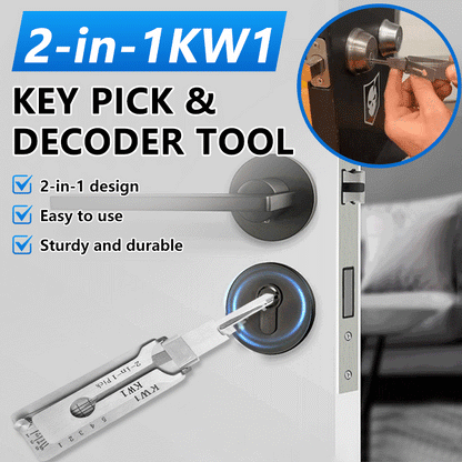 2-in-1 Key Pick & Decoder Tool for Lock Maintenance & Emergency Access