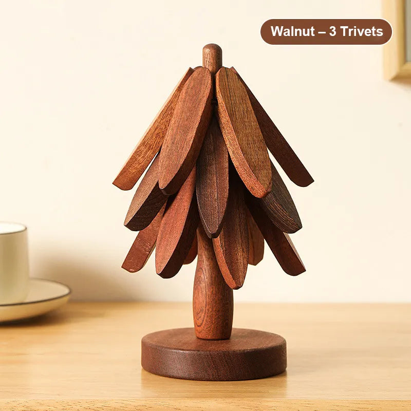 🌲 Evergreen Tree Trivet Set