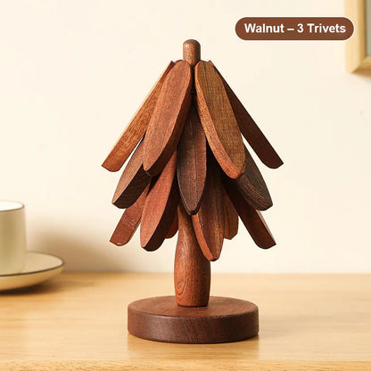 🌲 Evergreen Tree Trivet Set