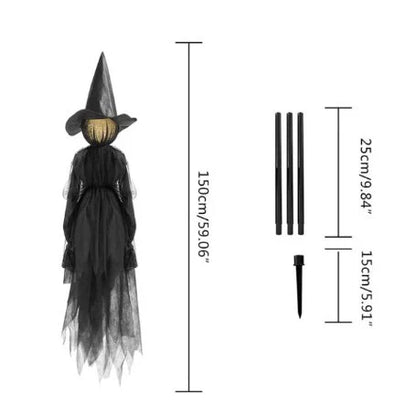 🧙‍♀️ SpookyGlow™ Halloween Witch Stake with Lights & Sound