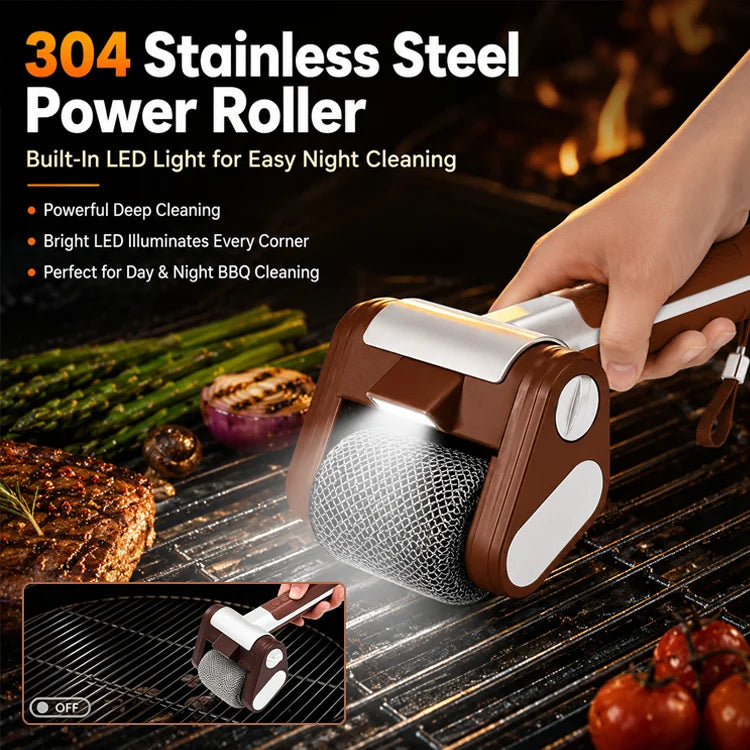 PowerSpin™ Cordless Electric Grill Cleaning Brush with LED Light