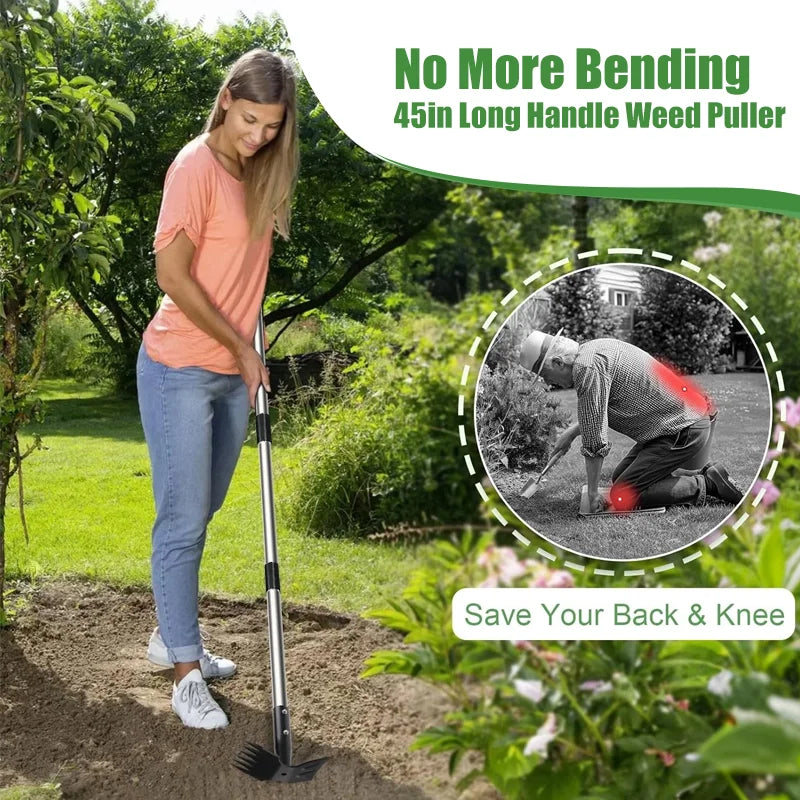 RootRipper™ 2-in-1 Long Handle Weed Puller & Hoe