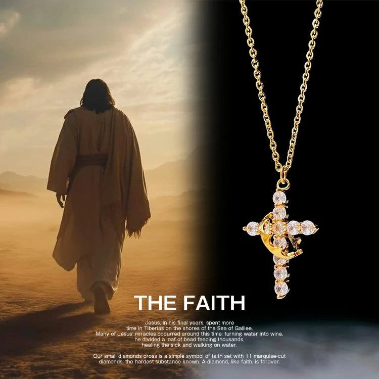 Crown of Faith™ Diamond Cross Necklace