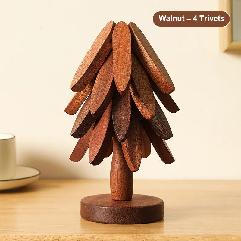 🌲 Evergreen Tree Trivet Set