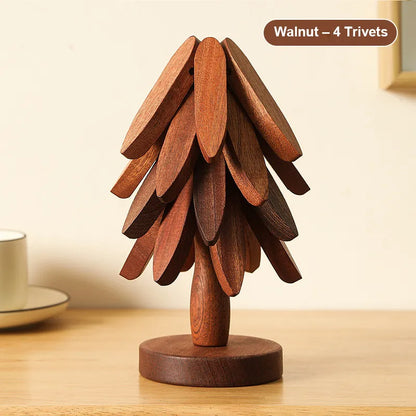🌲 Evergreen Tree Trivet Set