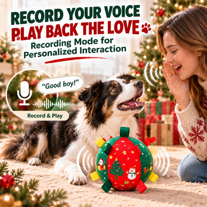 Large Rechargeable Christmas Interactive Dog Ball