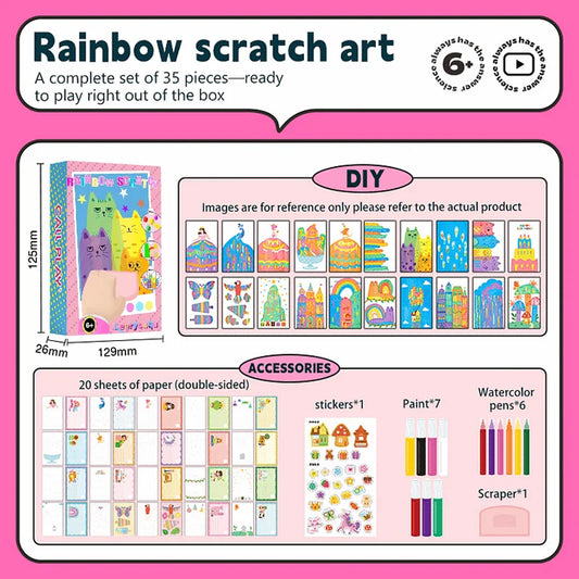 RainbowMagic™ Scratch Art Postcard Set (20 Pcs)