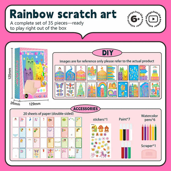 RainbowMagic™ Scratch Art Postcard Set (20 Pcs)