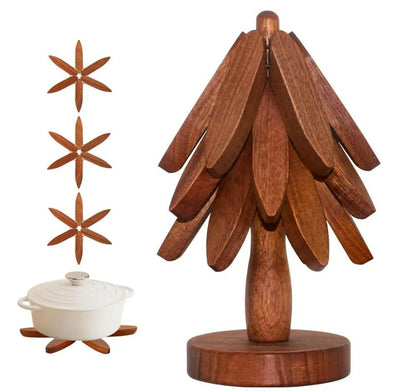 🌲 Evergreen Tree Trivet Set