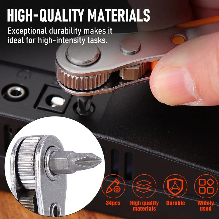 FlexGrip™ Mini Ratchet Wrench Set — Tight Space Repair Made Easy