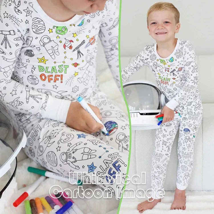 Color-In Pajamas for Kids – Creative DIY Sleepwear