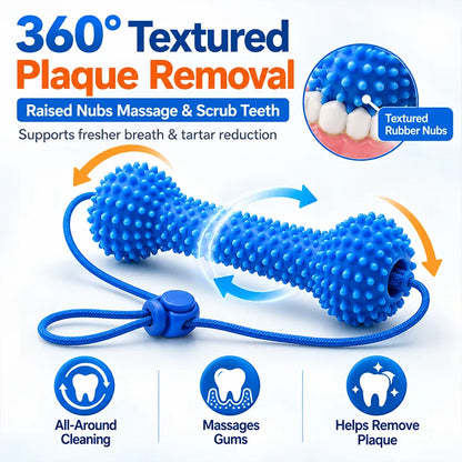 Dual-Action Dog Dental Chew Brush – 360° Teeth Cleaning & Gum Massage