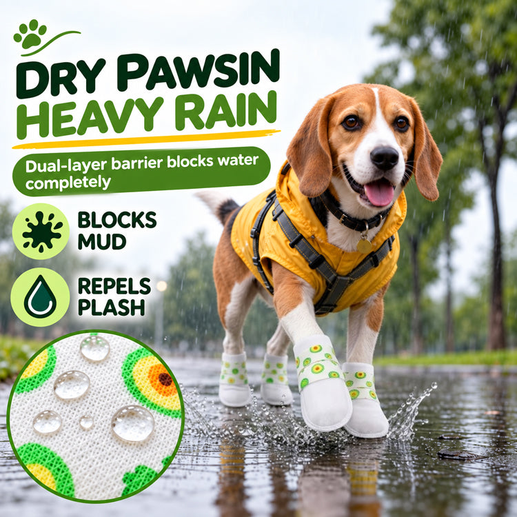 Disposable Waterproof Pet Paw Covers with Adjustable Wrap