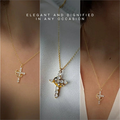 Crown of Faith™ Diamond Cross Necklace