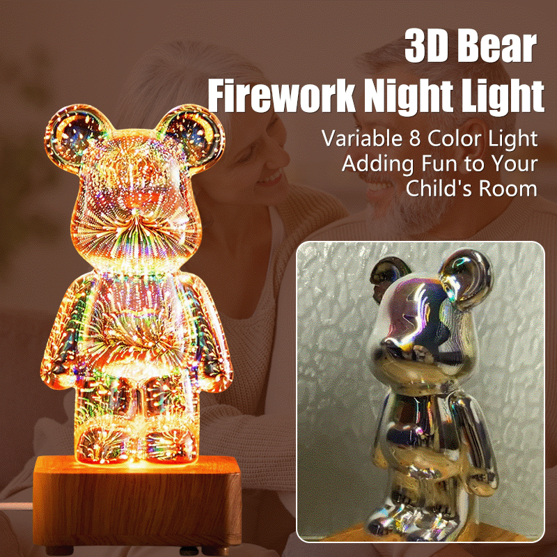AuroraBear™ 3D Firework Night Light