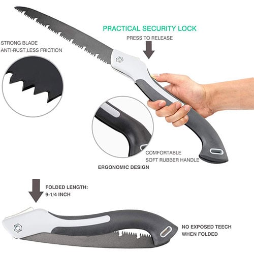Pro-Grade Folding Saw with German SK5 Steel Blade
