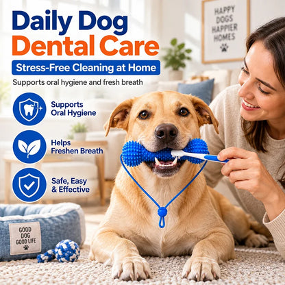 Dual-Action Dog Dental Chew Brush – 360° Teeth Cleaning & Gum Massage