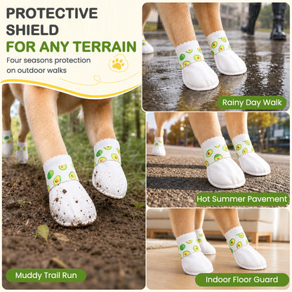Disposable Waterproof Pet Paw Covers with Adjustable Wrap