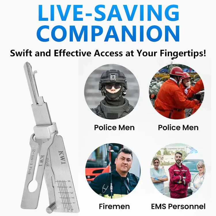 2-in-1 Key Pick & Decoder Tool for Lock Maintenance & Emergency Access