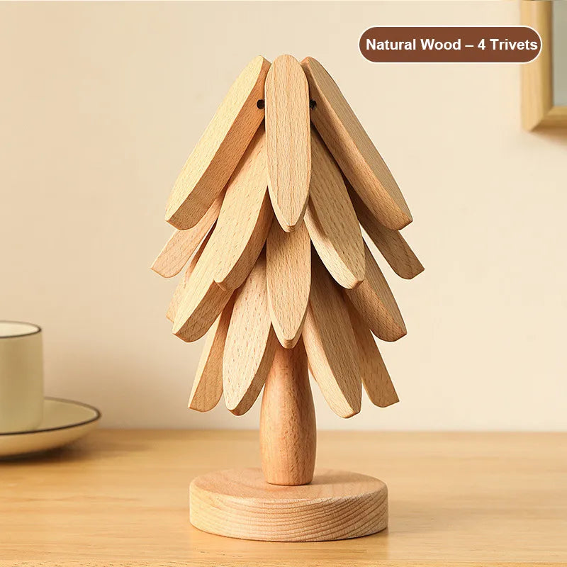 🌲 Evergreen Tree Trivet Set
