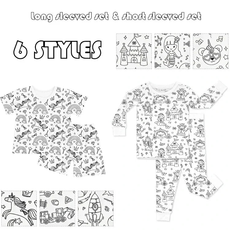 Color-In Pajamas for Kids – Creative DIY Sleepwear
