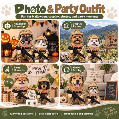 Military-Inspired Doggy Soldier Costume