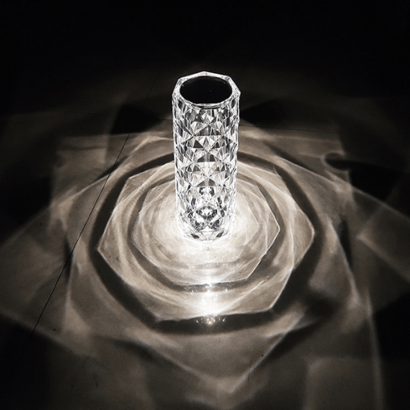 Diamond Rose Glow Table Lamp – 16 Colors